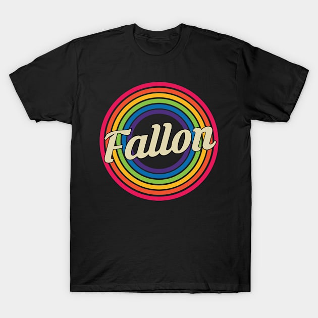 Fallon - Retro Rainbow Style T-Shirt by MaydenArt